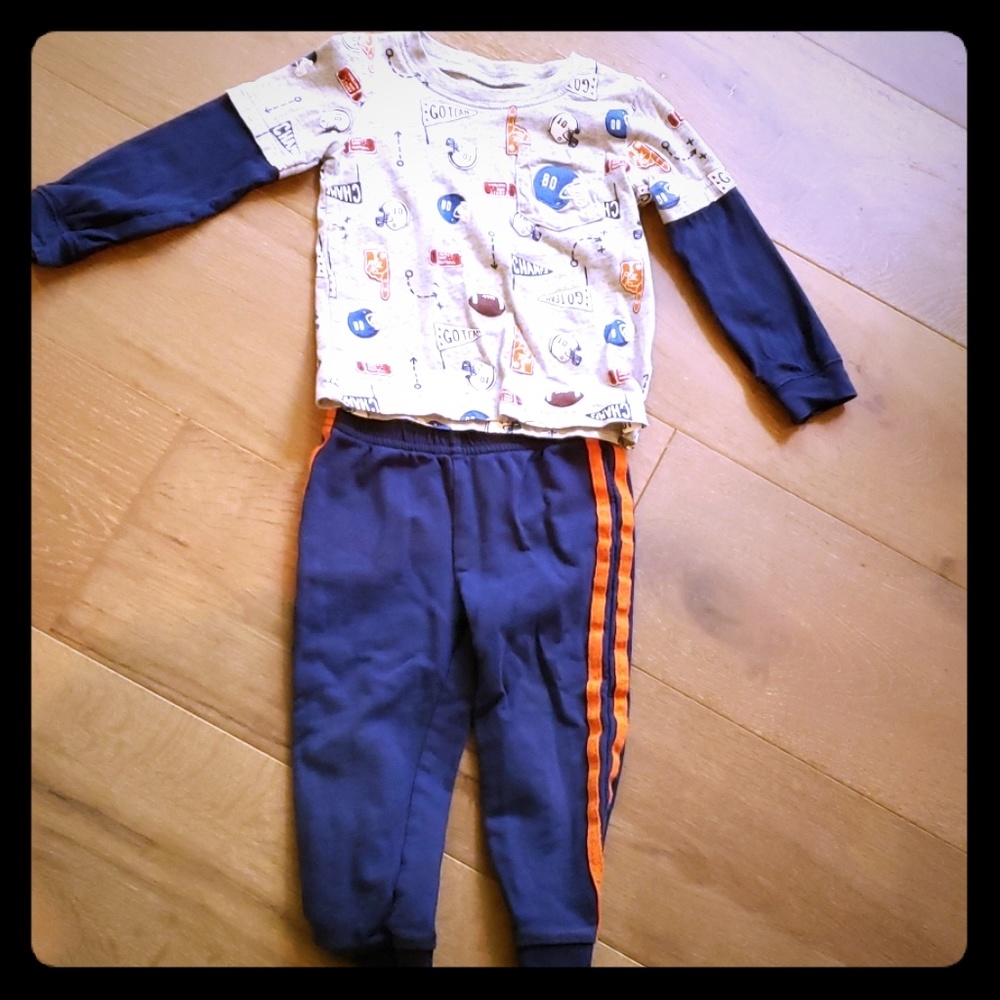 Football long sleeve and pant set